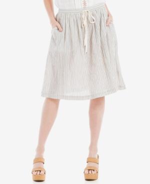 Max Studio London Striped A-line Skirt