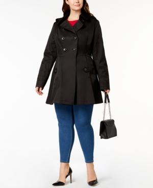 Via Spiga Plus Size Waterproof Skirted Trench Coat