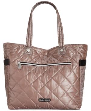 Calvin Klein Cire Reversible Extra Large Quilted Nylon Tote