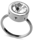 T Tahari Ring, Silver-tone Round Crystal Ring