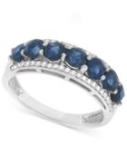 Sapphire (1-3/8 Ct. T.w.) And Diamond (1/8 Ct. T.w.) Ring In 14k White Gold