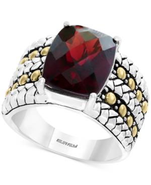Effy Rhodolite Garnet Two-tone Statement Ring (6-3/8 Ct. T.w.) In Sterling Silver & 18k Gold