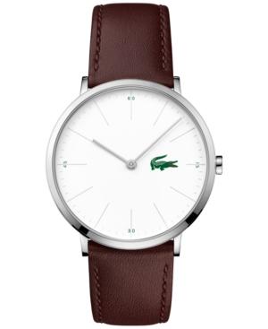 Lacoste Men's Moon Brown Leather Strap Watch 40mm 2010872