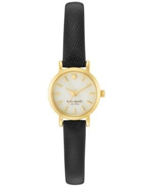Kate Spade New York Women's Tiny Metro Black Leather Strap Watch 20mm 1yru0536