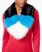 Betsey Johnson Xox Dreamworks Trolls Faux-fur Colorblocked Muffler, Only At Macy's
