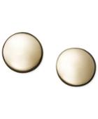 14k Gold Earrings, Flat Ball Stud (5mm)