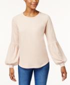 Style & Co Bishop-sleeve Sweatshirt, Created For Macy's