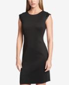 Tommy Hilfiger Sequined-sleeve Sheath Dress