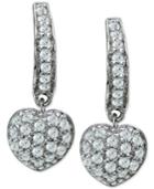 Giani Bernini Cubic Zirconia Pave Heart Drop Earrings, Only At Macy's