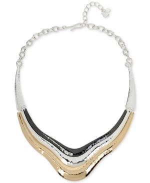 Robert Lee Morris Soho Tri-tone Sculptural Collar Necklace