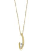 Effy Diamond Two-stone Pendant Necklace (1/4 Ct. T.w.) In 14k Gold