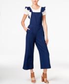 Guess Flutter-sleeve Wide-leg Overalls