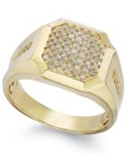 Gento By Effy Men's Diamond Cluster Ring In 14k Gold (1/2 Ct. T.w.)