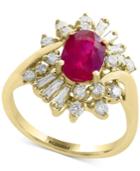Amore By Effy Certified Ruby (1-3/8 Ct. T.w.) And Diamond (5/8 Ct. T.w.) Ring In 14k Gold