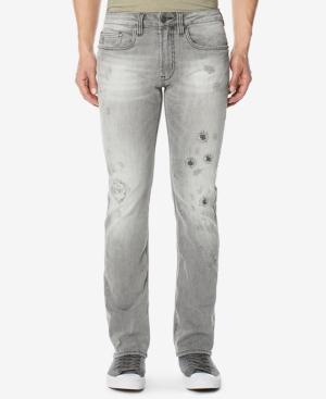 Buffalo David Bitton Men's Evan X Sandblasted & Repaired Jeans