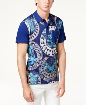 Versace Men's Graphic Print Cotton Polo