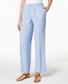 Charter Club Linen Striped Pants, Only At Macy's