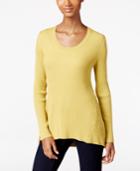 Style & Co Petite Scoop-neck Sweater, Only At Macy's