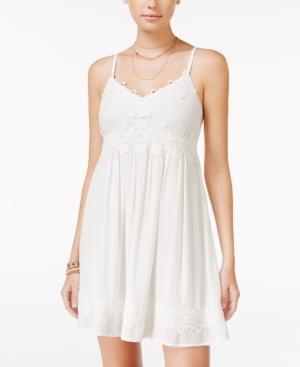 American Rag Crochet-trim Crisscross-strap Dress, Only At Macy's