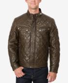 Boston Harbour Vintage Men's Quilted Leather Moto Jacket