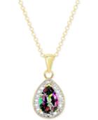 Victoria Townsend Mystic Topaz (1 Ct. T.w.) And Diamond Accent Pendant Necklace In 18k Gold-plated Sterling Silver