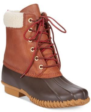 Tommy Hilfiger Women's Russel Duck Faux-fur Booties Women's Shoes