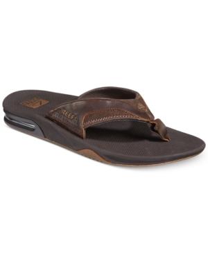 Reef Men's Leather Fanning Flip Flops Men's Shoes