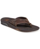 Reef Men's Leather Fanning Flip Flops Men's Shoes