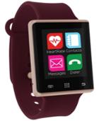 Itouch Unisex Pulse Merlot Silicone Strap Smart Watch 41mm