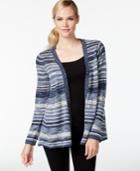 Charter Club Striped Long-sleeve Cardigan, Only At Macy's