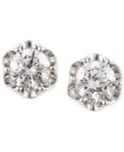 Diamond Stud Flower Earrings (1/2 Ct. T.w.) In 18k White Gold