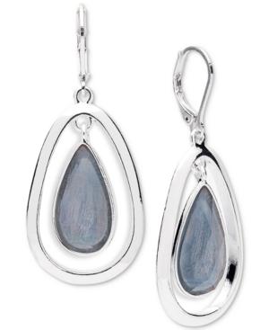 Anne Klein Silver-tone Colored Imitation Mother-of-pearl Drop Earrings