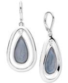 Anne Klein Silver-tone Colored Imitation Mother-of-pearl Drop Earrings