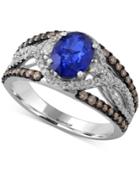 Royale Bleu By Effy Sapphire (1-3/8 Ct. T.w.) And Diamond (5/8 Ct. T.w.) In 14k White Gold
