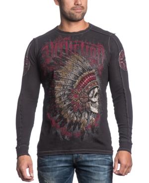 Affliction Reversible Thermal Peace Pipe Long Sleeve Shirt