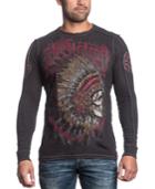 Affliction Reversible Thermal Peace Pipe Long Sleeve Shirt