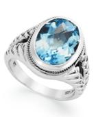 Balissima By Effy Blue Topaz Oval Ring (6-5/8 Ct. T.w.) In 18k Gold And Sterling Silver