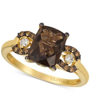 Le Vian Smoky Quartz (1-9/10 Ct. T.w.) & Diamond (1/8 Ct. T.w.) Ring In 14k Gold