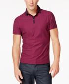 Alfani Men's Grid-pattern Polo, Created For Macy's