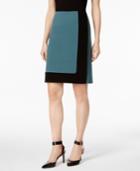 Nine West Two-tone Bi-stretch A-line Skirt