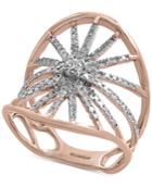 Pave Rose By Effy Diamond Starburst Ring (5/8 Ct. T.w.) In 14k Rose Gold