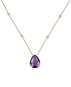 Amethyst (8 Ct. T.w.) And Diamond Accent Pendant Necklace In 14k Rose Gold