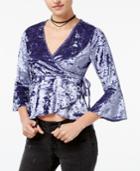 American Rag Juniors' Velvet Wrap Top, Created For Macy's