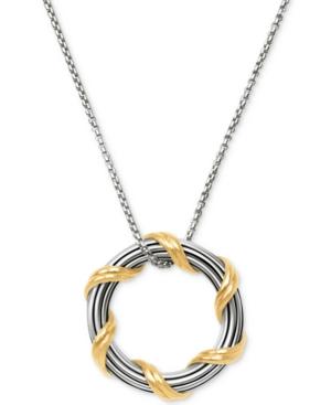 Peter Thomas Roth Two-tone Circle 20 Pendant Necklace In Sterling Silver & 18k Gold-plate