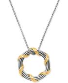 Peter Thomas Roth Two-tone Circle 20 Pendant Necklace In Sterling Silver & 18k Gold-plate
