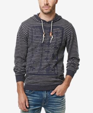 Buffalo David Bitton Men's Waslub Stripe Graphic-print Hoodie