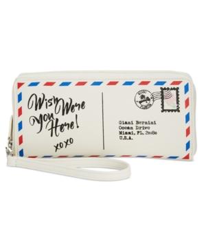 Giani Bernini Postcard Print Zip-around Wallet, Only At Macy's