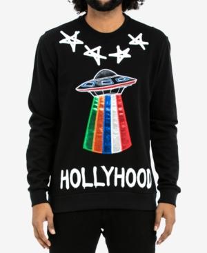 Hudson Nyc Men's Hollywood Embroidered Graphic-print Sweater
