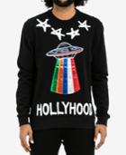 Hudson Nyc Men's Hollywood Embroidered Graphic-print Sweater