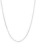 14k White Gold Necklace, 18 Plain Box Chain